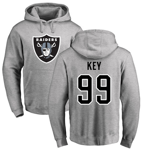 Men Oakland Raiders Ash Arden Key Name and Number Logo NFL Football #99 Pullover Hoodie Sweatshirts